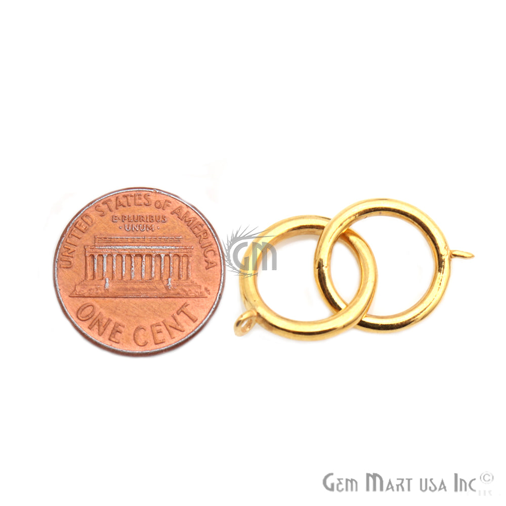 Round Shape Gold Plated Finding Jewelry Charm - GemMartUSA