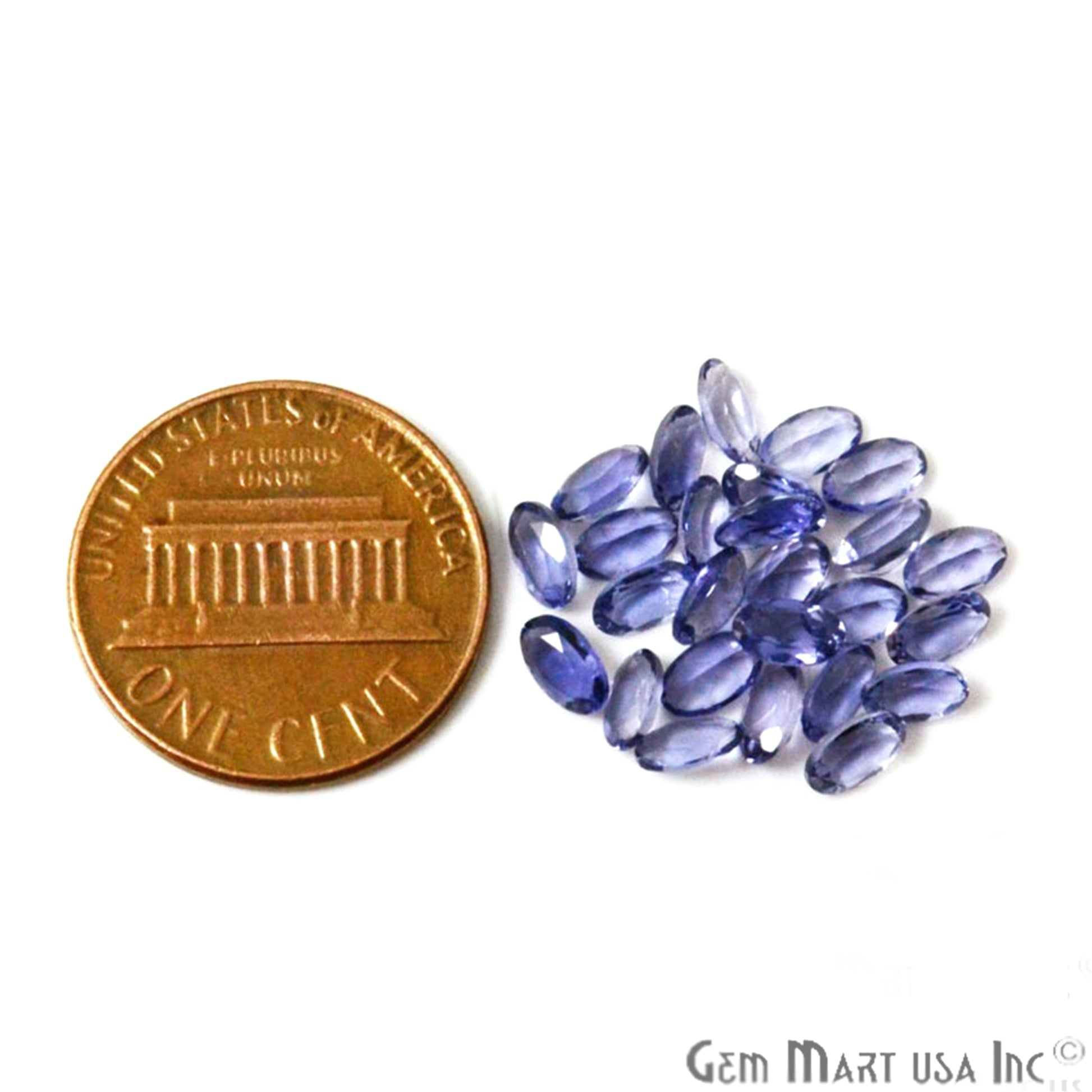 Iolite Oval 3X5mm, 24 Pcs Lot, AA+ Quantity, Amazing Luster, Natural Iolite Loose Gemstone - GemMartUSA