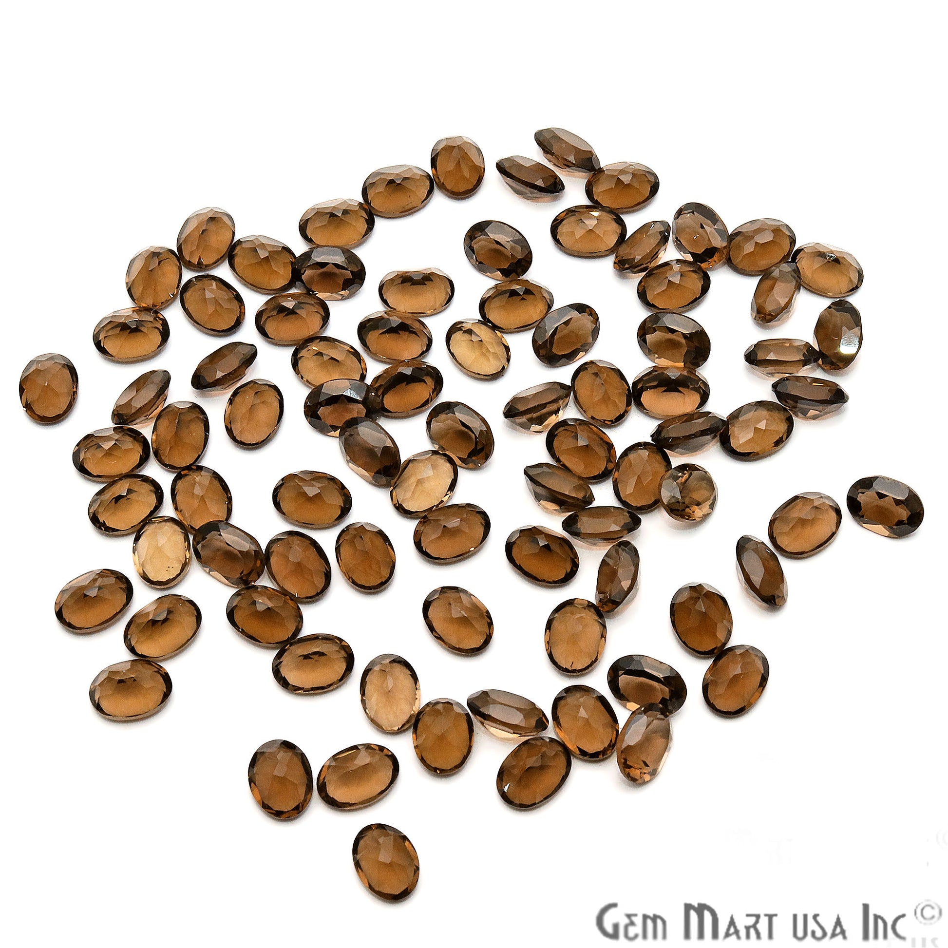 Smoky Topaz Oval Shape 6x8mm Faceted Loose Gemstone - GemmartUSA
