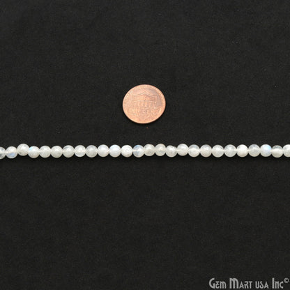 Rainbow Moonstone Rondelle Beads, 13 Inch Gemstone Strands, Drilled Strung Nugget Beads, Faceted Round, 4-5mm