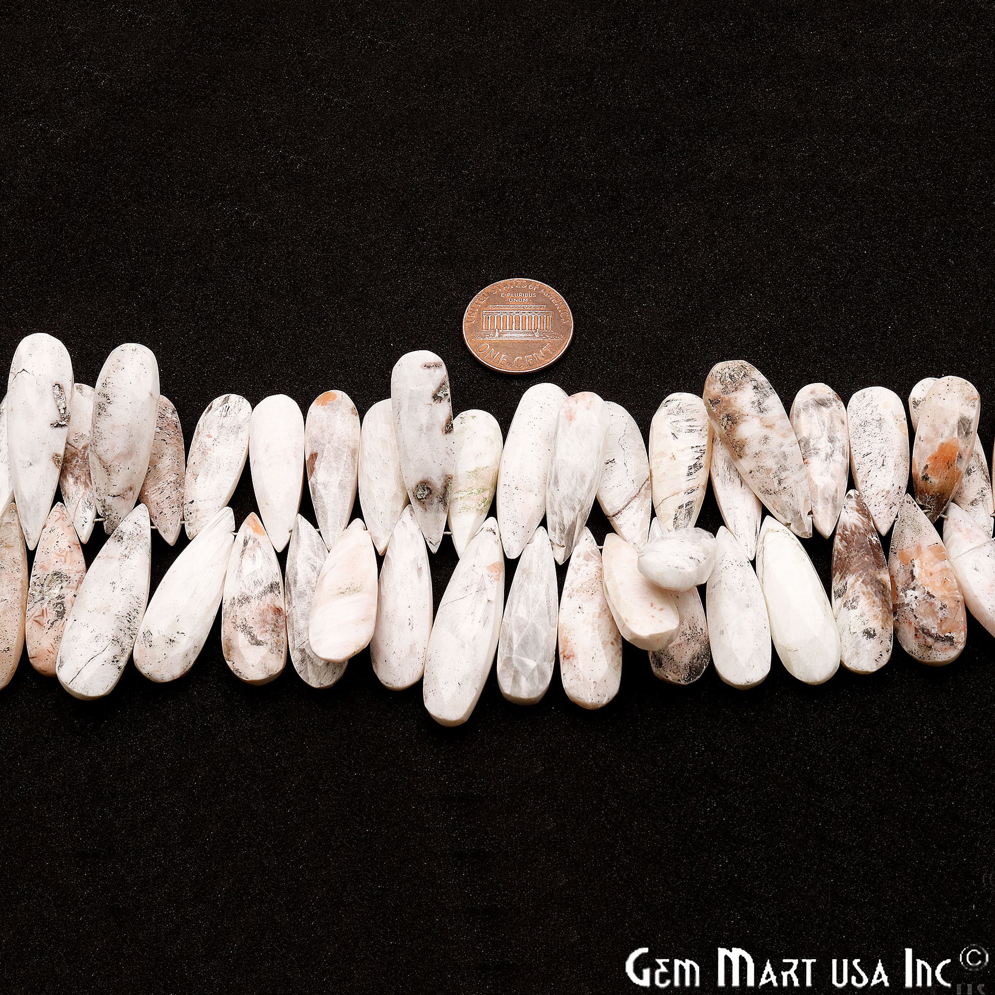 Brown Opal Pears 28x10mm Crafting Beads Gemstone Strands 8INCH - GemMartUSA
