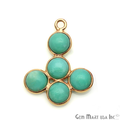 Chrysoprase Gemstone 20x16mm Gold Bezel Component - GemMartUSA