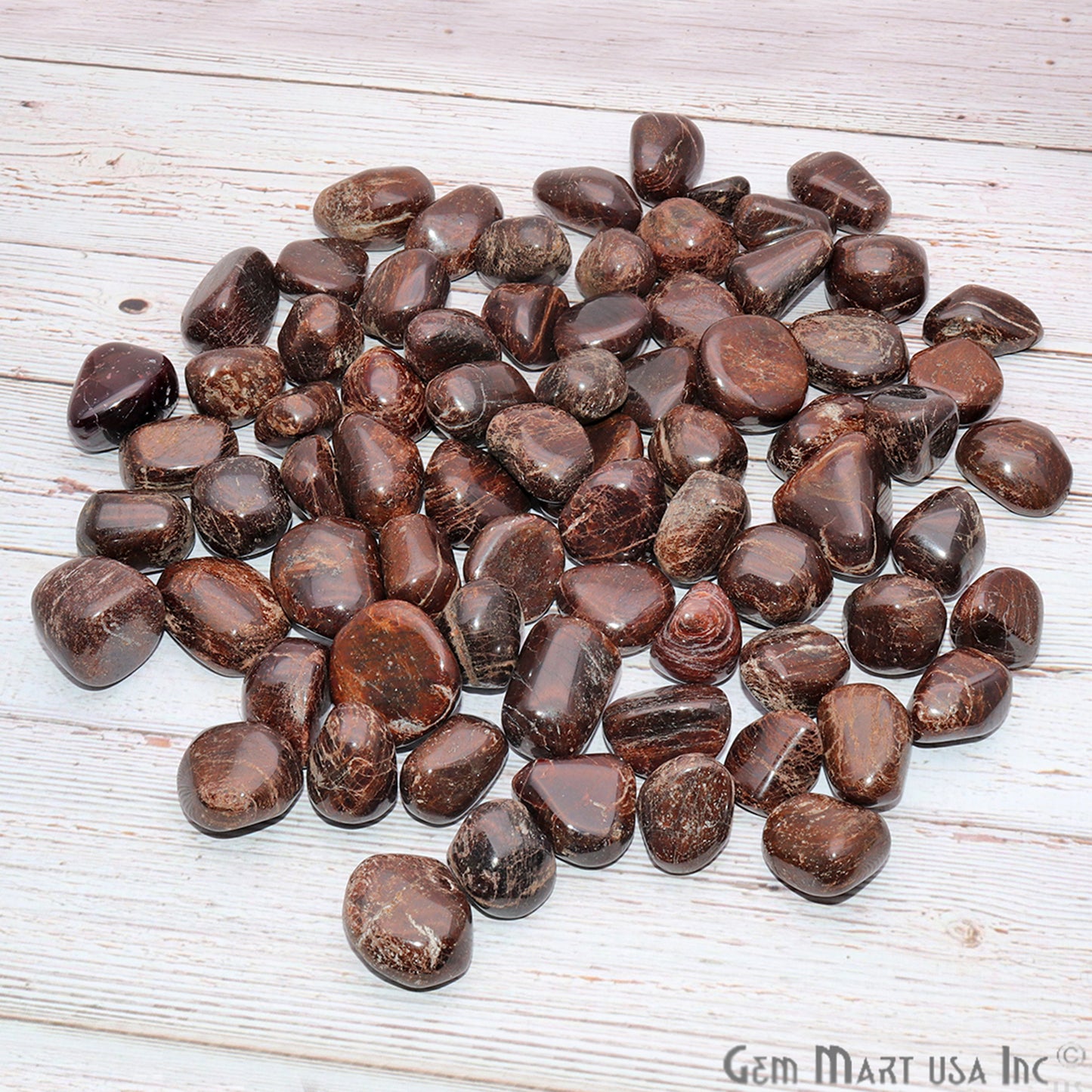 3.53oz Lot Brown Agate Tumbled Reiki Healing Metaphysical Beach Spiritual Gemstone - GemMartUSA