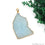 Aquamarine Free Form shape 58x35mm Gold Electroplated Gemstone Single Bail Pendant