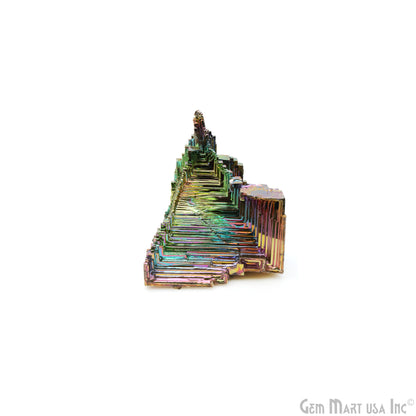 Bismuth Crystal Rainbow Bismuth XXL Crystal Cluster Display Specimen Mineral Decor Pyramid Teaching Tools Stone Educational Rock Peacock Ore