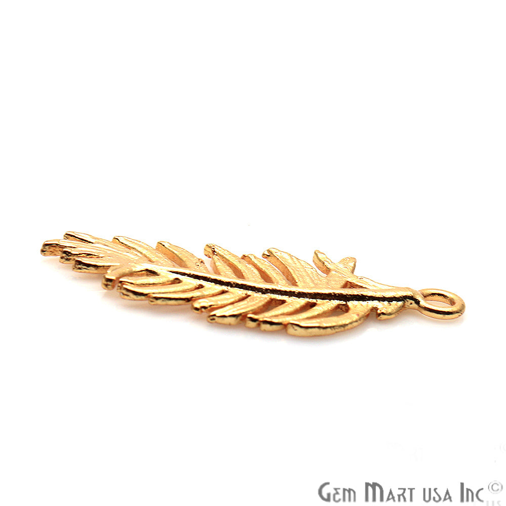 Feather Shape Findings, Filigree Findings, Findings, Jewelry Findings, 32x13mm (50061) - GemMartUSA