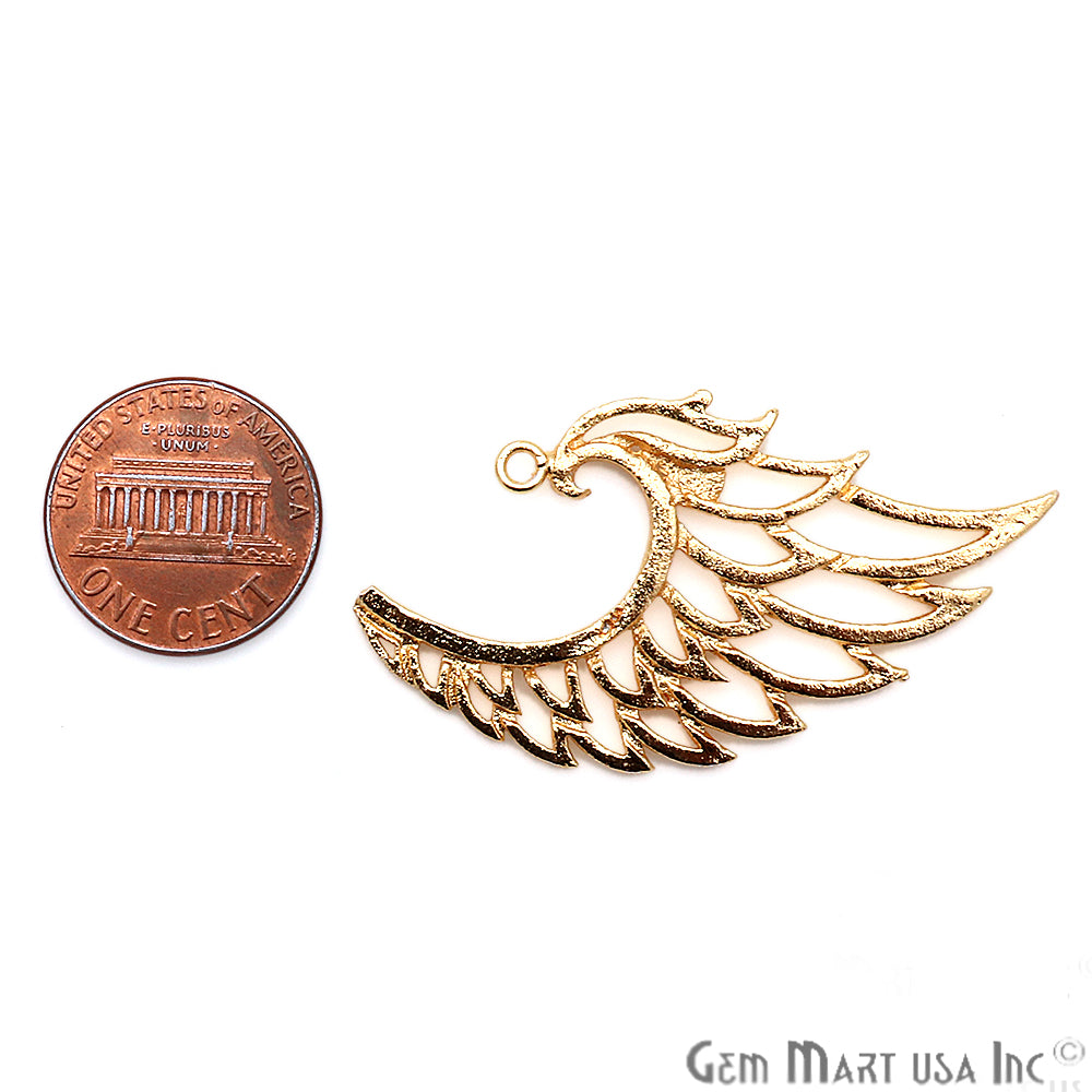 Eagle Wing Shape Charm Gold Plated Finding Jewelry Charm - GemMartUSA