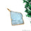 Aquamarine Free Form shape 44x32mm Gold Electroplated Gemstone Single Bail Pendant