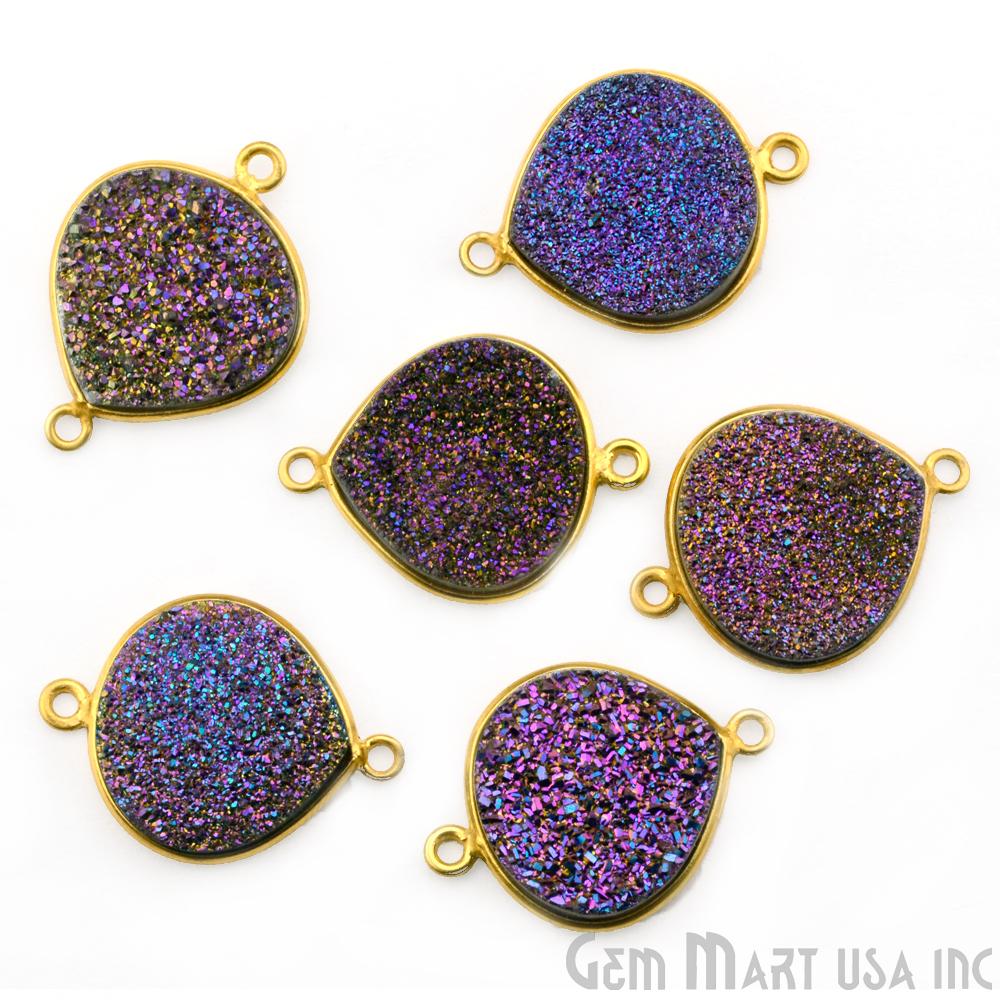 druzy connector beads, druzy connector