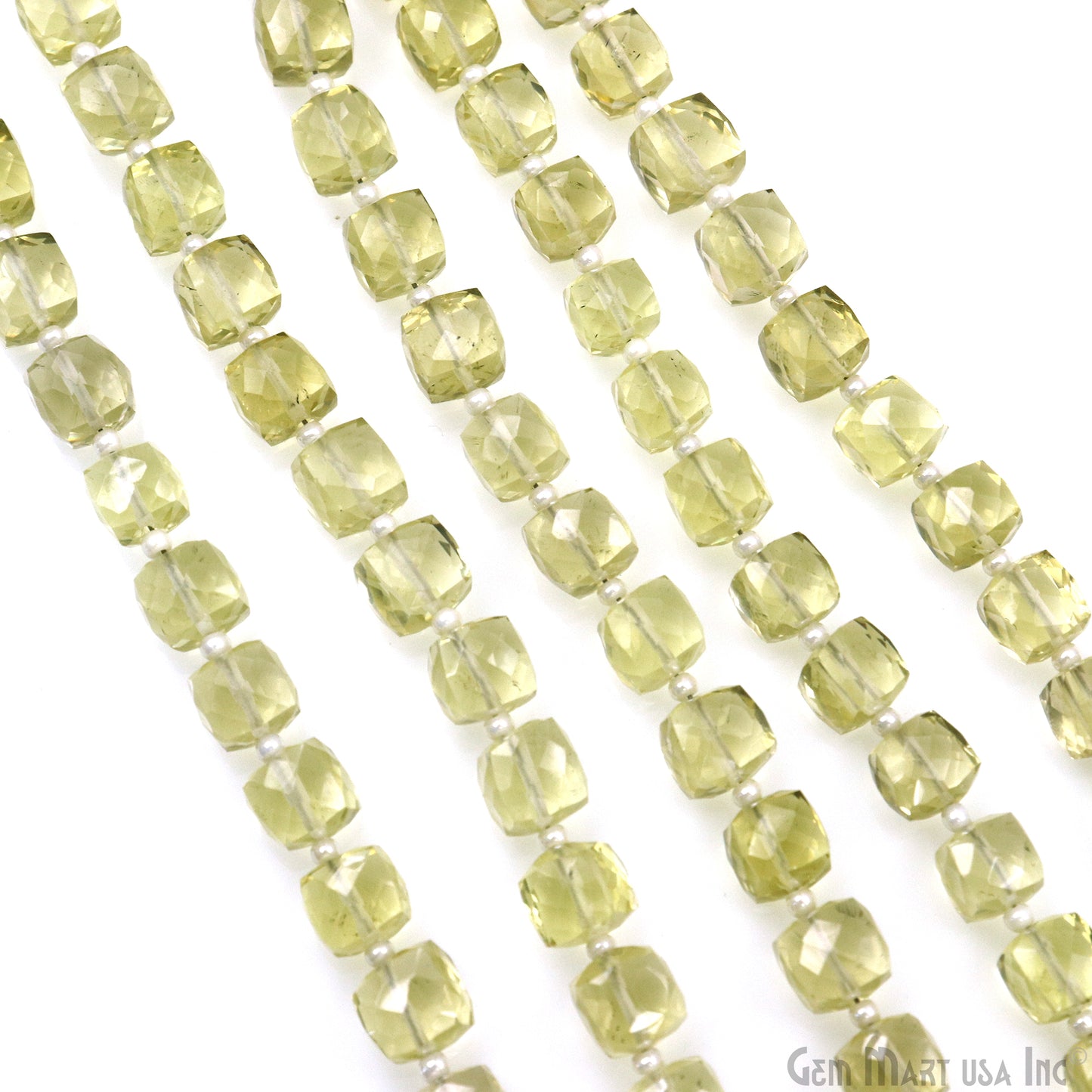 Lemon Topaz Box Beads, 7 Inch Gemstone Strands, Drilled Strung Briolette Beads, Box Shape, 6-7mm