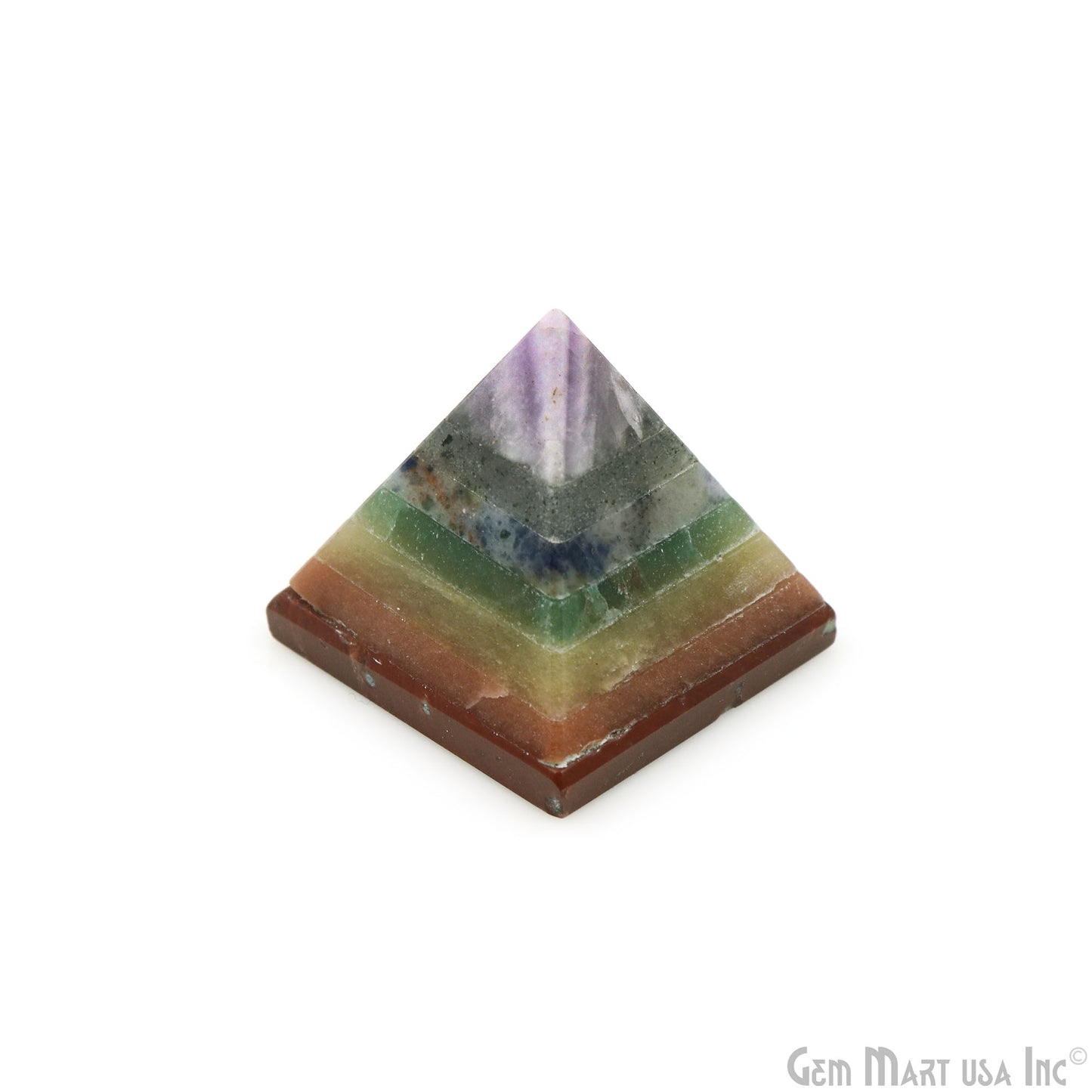 7 Chakra Pyramid, 29x27mm Ornamental Home Decor, Precious Healing Gemstone, Chakra Stone, Spiritual Gemstone