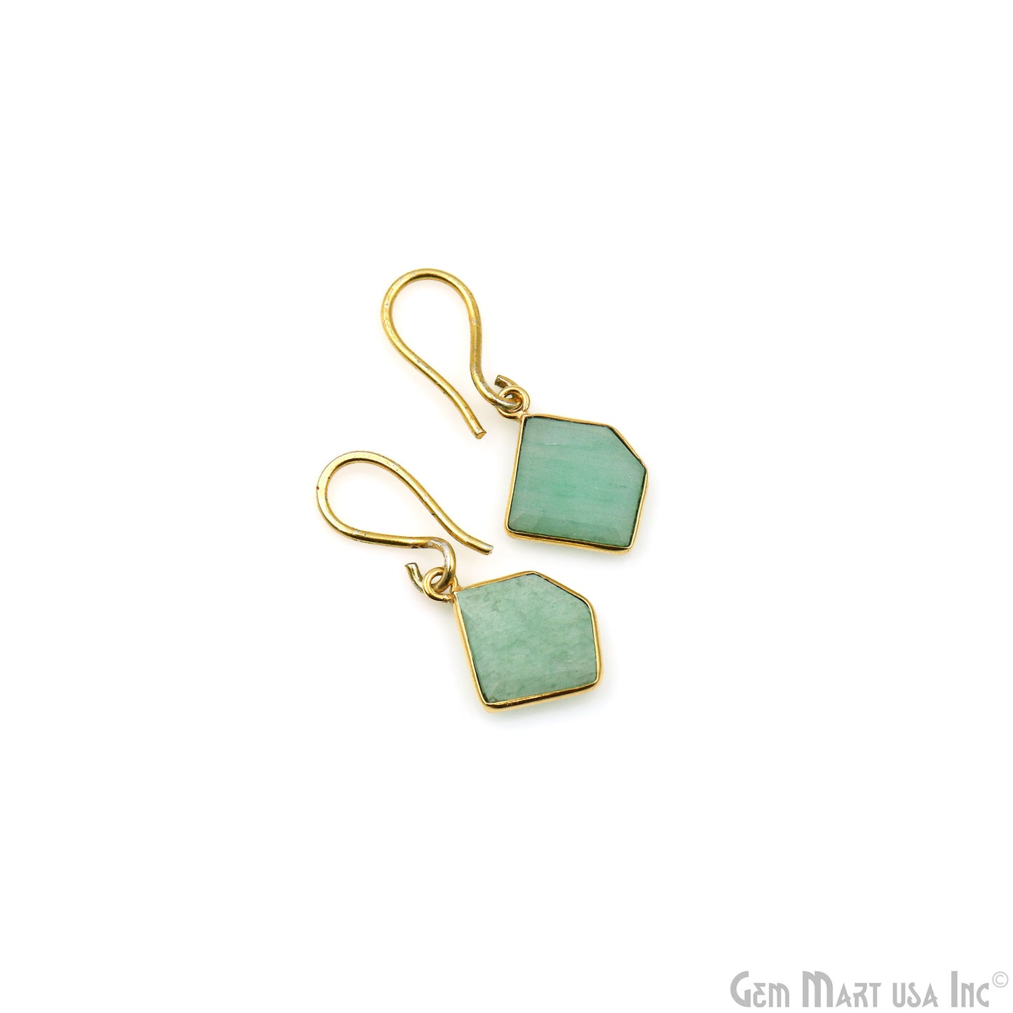 Free Form Single Bail 19x16mm Gold Plated Bezel Gemstone Connector
