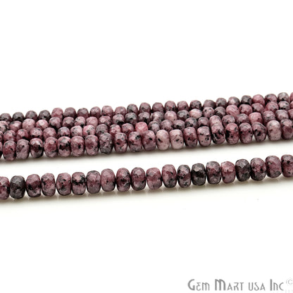 Rhodochrosite Jade 7-8mm Faceted Rondelle Beads Strands 14Inch - GemMartUSA