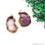 Geode Druzy 40x20mm Organic Gold Electroplated Single Bail Gemstone Earring Connector 1 Pair