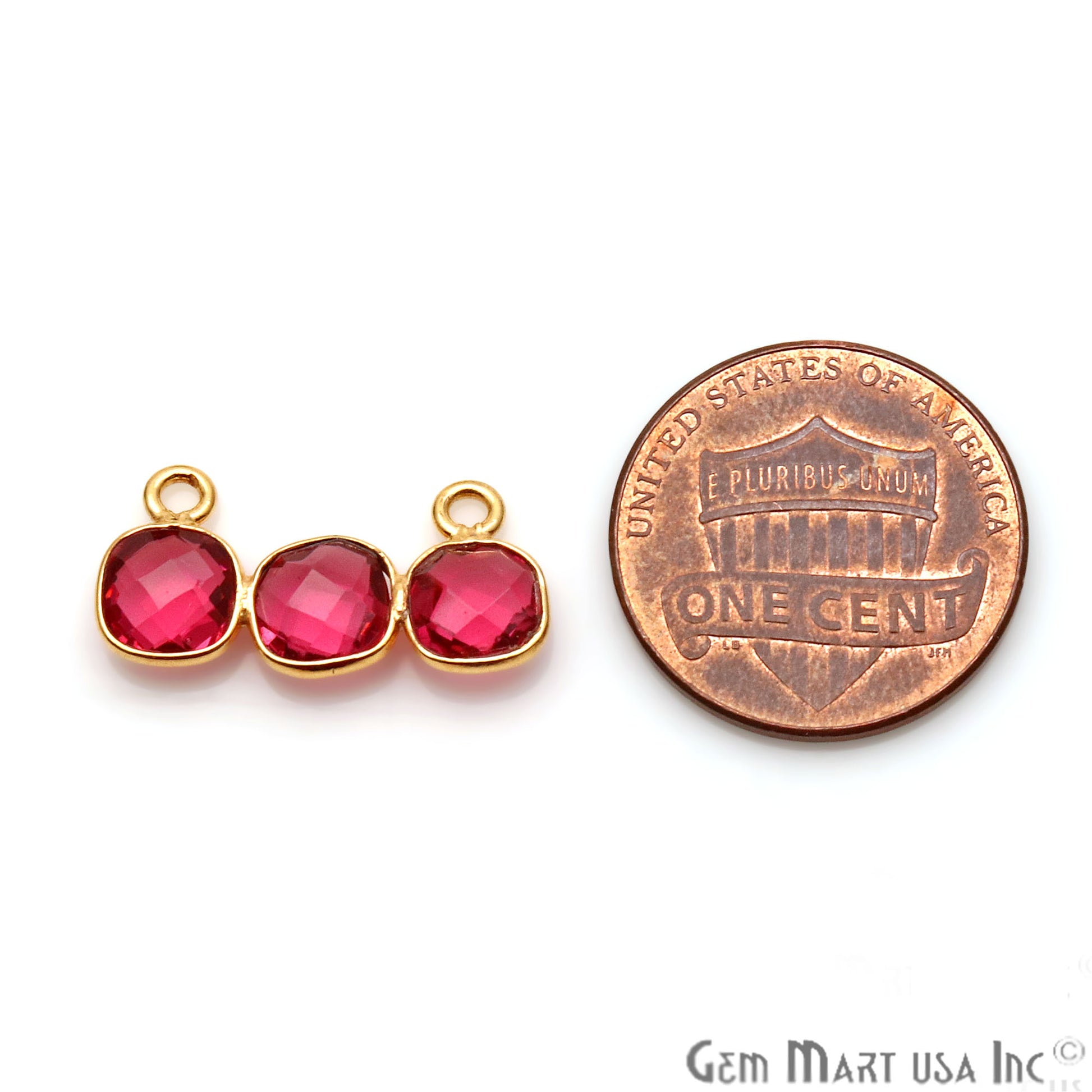 DIY Gemstone 20x10mm Gold Plated Chandelier Finding Component (Pick Your Gemstone) - GemMartUSA