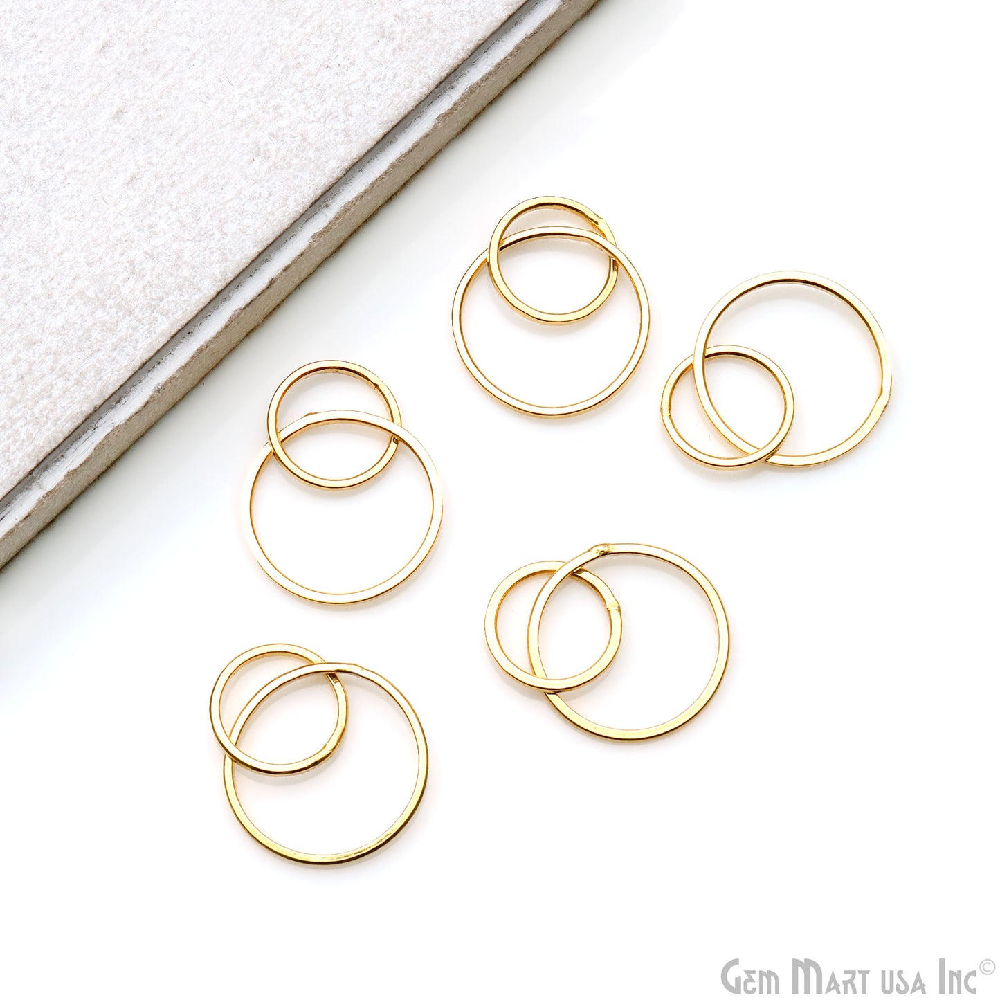 Round Hoop 28x19mm Dangle Gold Plated Earring Finding