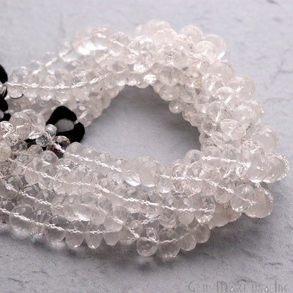 Crystal Faceted Round Shape 7-8mm Gemstone Rondelle Beads - GemmartUSA