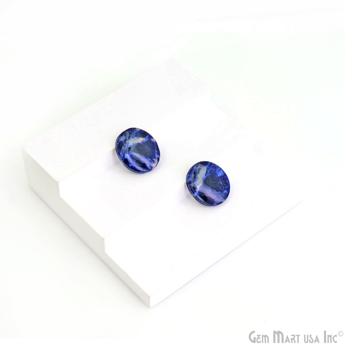 Sodalite Round Shape 20x18mm Loose Gemstone For Earring Pair