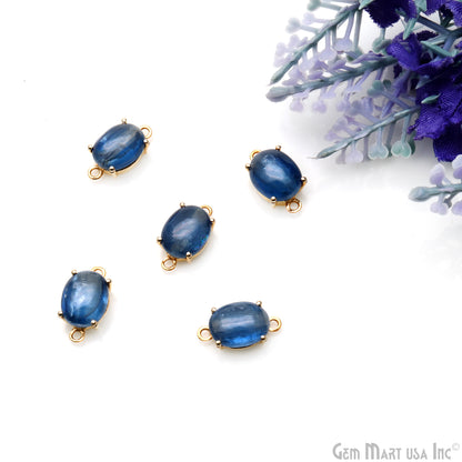 Kyanite Prong Setting Gold Plated Gemstone Connector