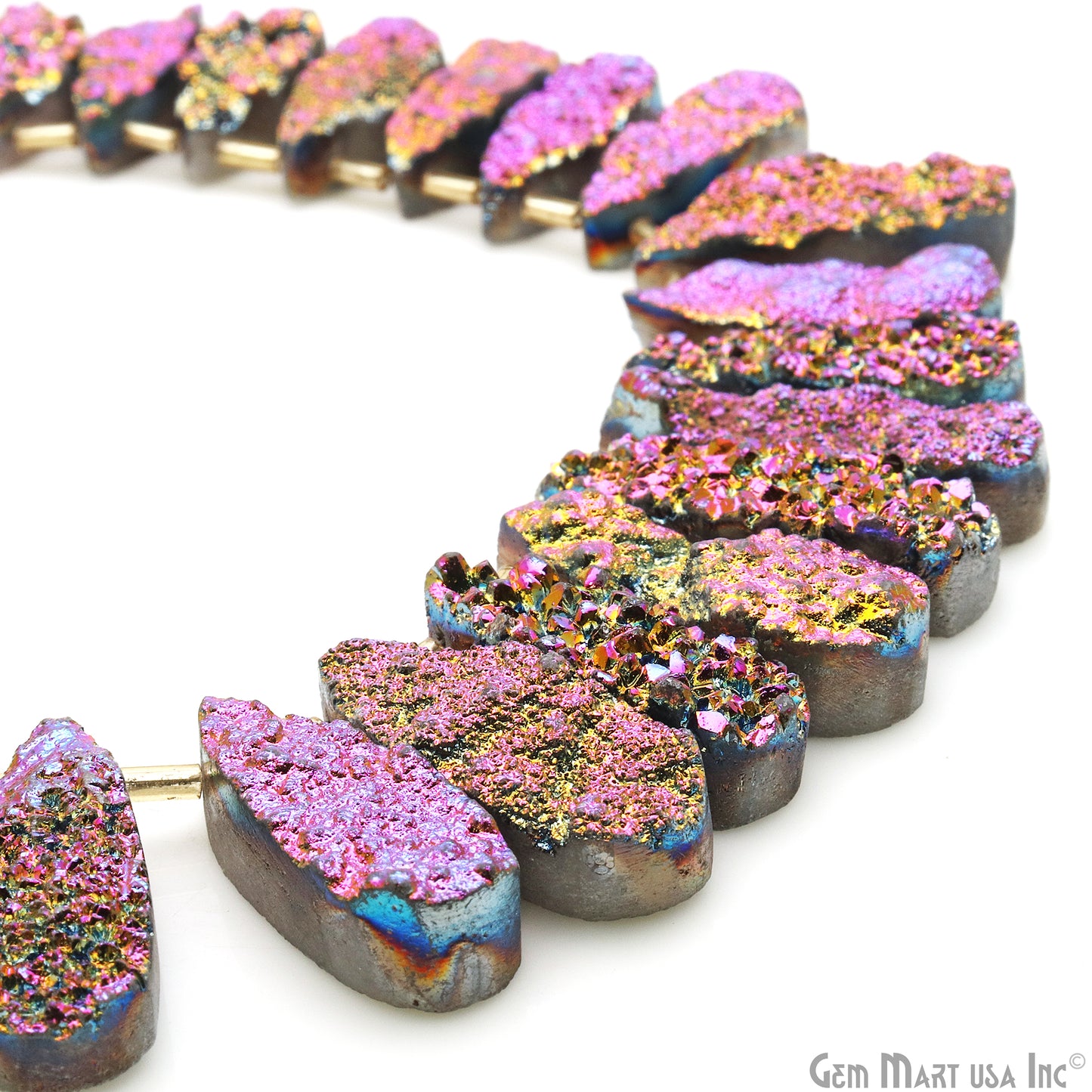 Purple Druzy Pears Beads, 8 Inch Gemstone Strands, Drilled Strung Briolette Beads, Pears Shape, 23X10mm