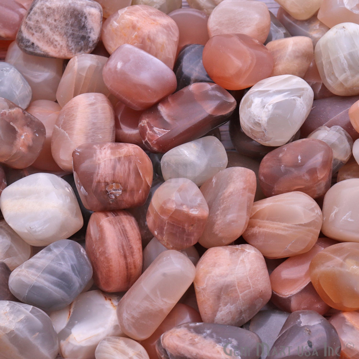 3.53oz Lot Multi Stone Tumbled, Reiki Healing, Beach Stone, Wiccan Stone - GemMartUSA