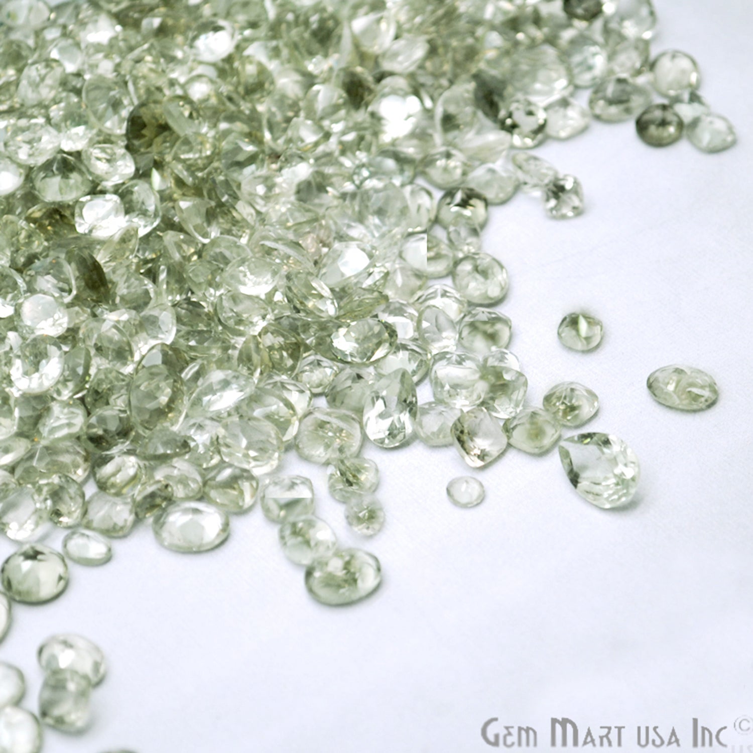 50 Carat Green Amethyst Mix Shape Wholesale Loose Gemstones - GemMartUSA