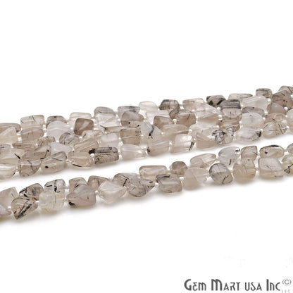 Rutilated Free Form 9x7mm Tumble Beads Gemstone Strands - GemMartUSA