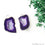 Geode Druzy 21x36mm Organic Silver Electroplated Single Bail Gemstone Earring Connector 1 Pair