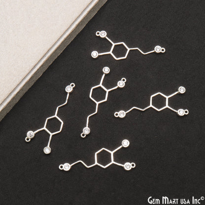 Dopamine Molecule Pendant 45x11mm Chemistry Necklace, Science Necklace