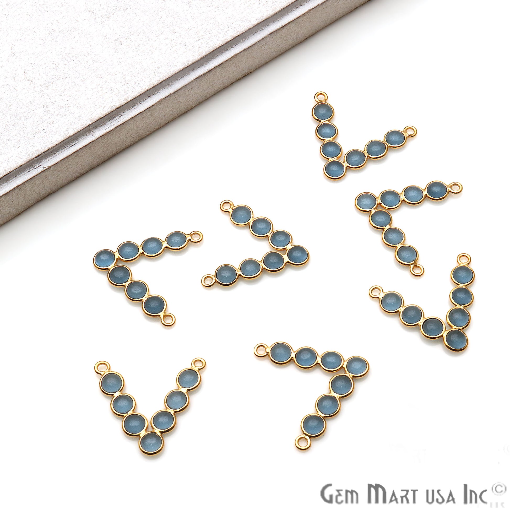 DIY Iolite 29x27mm V Shape Chandelier Finding Component - GemmartUSA
