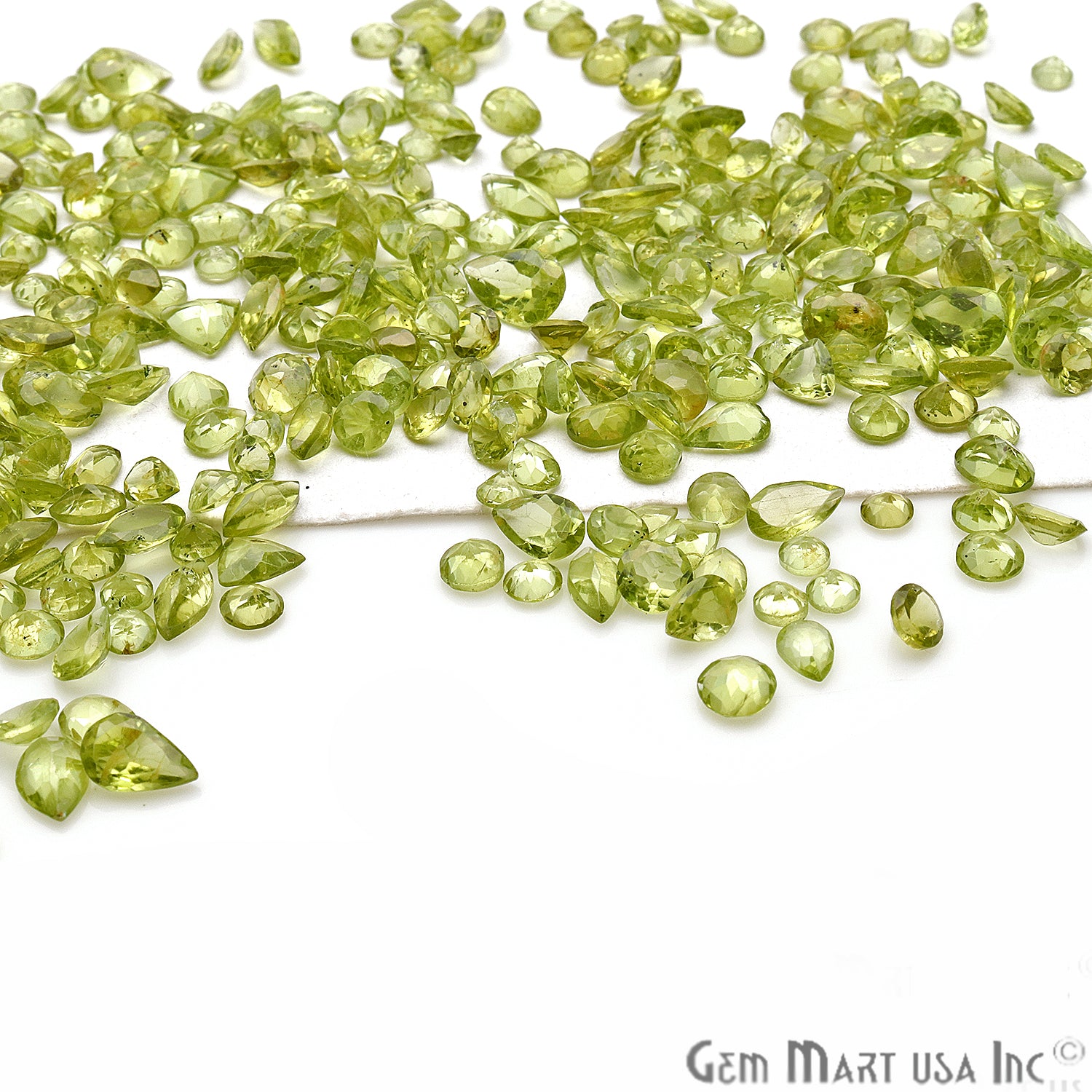 50 Carat Peridot Mix Shape Wholesale Loose Gemstones - GemMartUSA