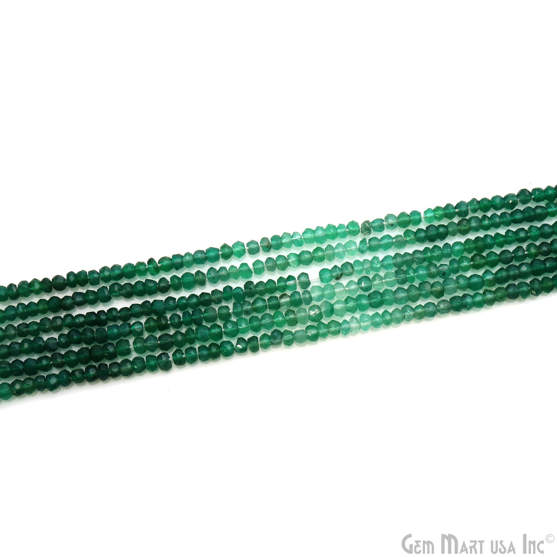 Green Onyx Shaded Micro Faceted Rondelle 3-4mm 13Inch Length AAAmazing quality 100 Percent Natural (RLGO-70010) (762709213231)