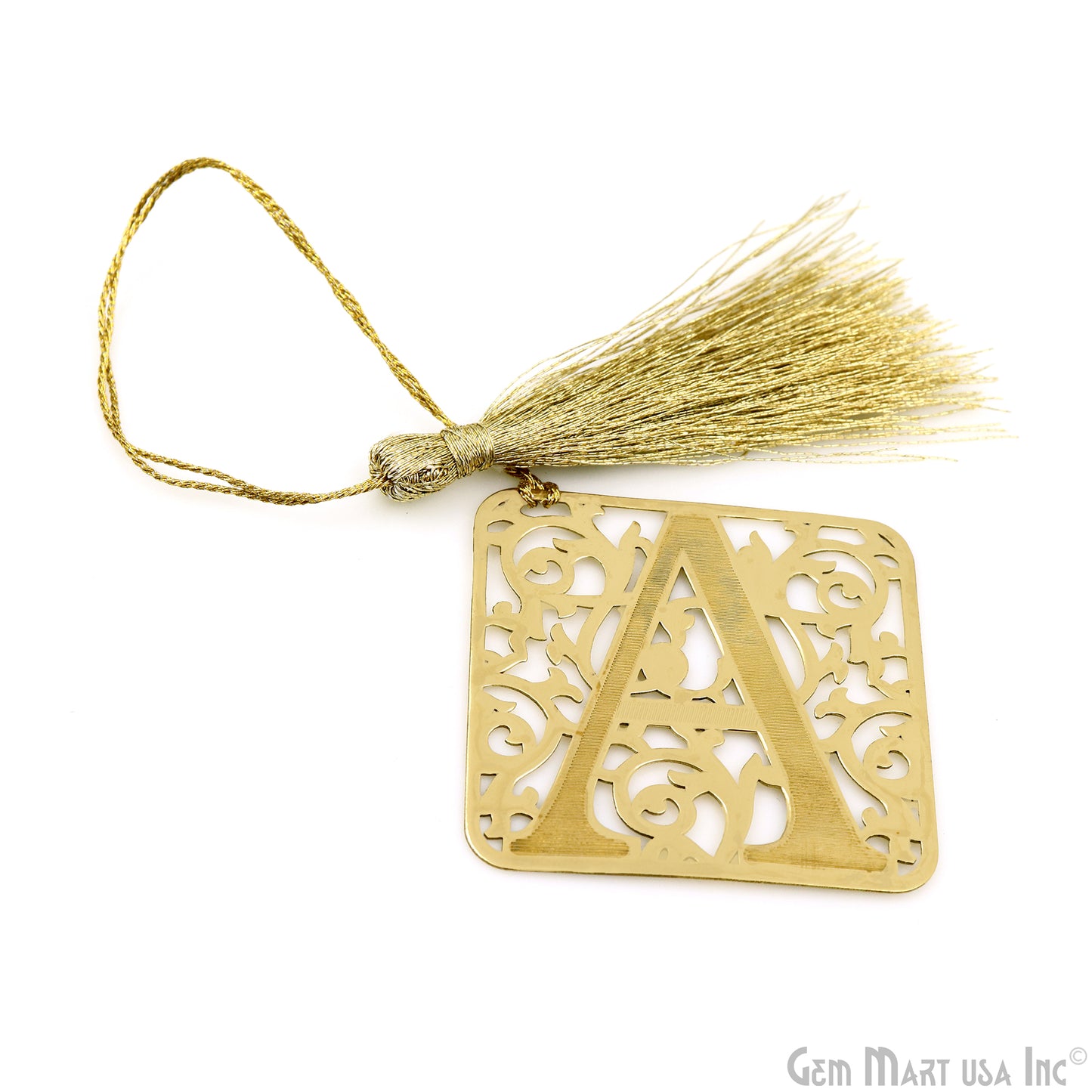 A Alphabet Bookmark With Tassel. Gold Plated Bookmark, Reader Gift, Handmade Bookmark, Page Marker, Aesthetic Gift, 50mm