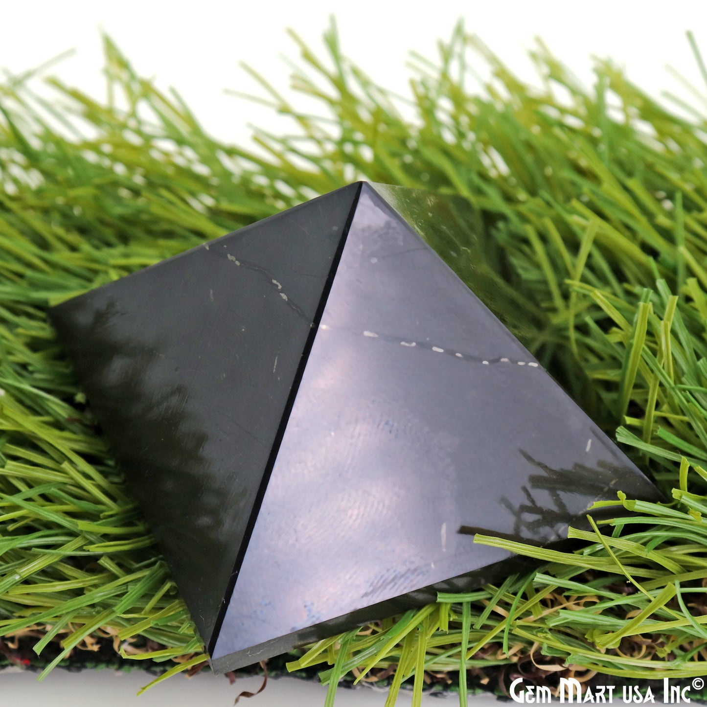 Shungite Pyramid, Crystal Pyramid, Anti Radiation, EMF Protection 50x43mm