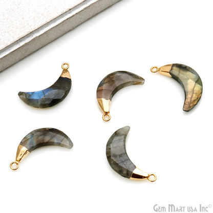Moon Shape Gemstone Charm