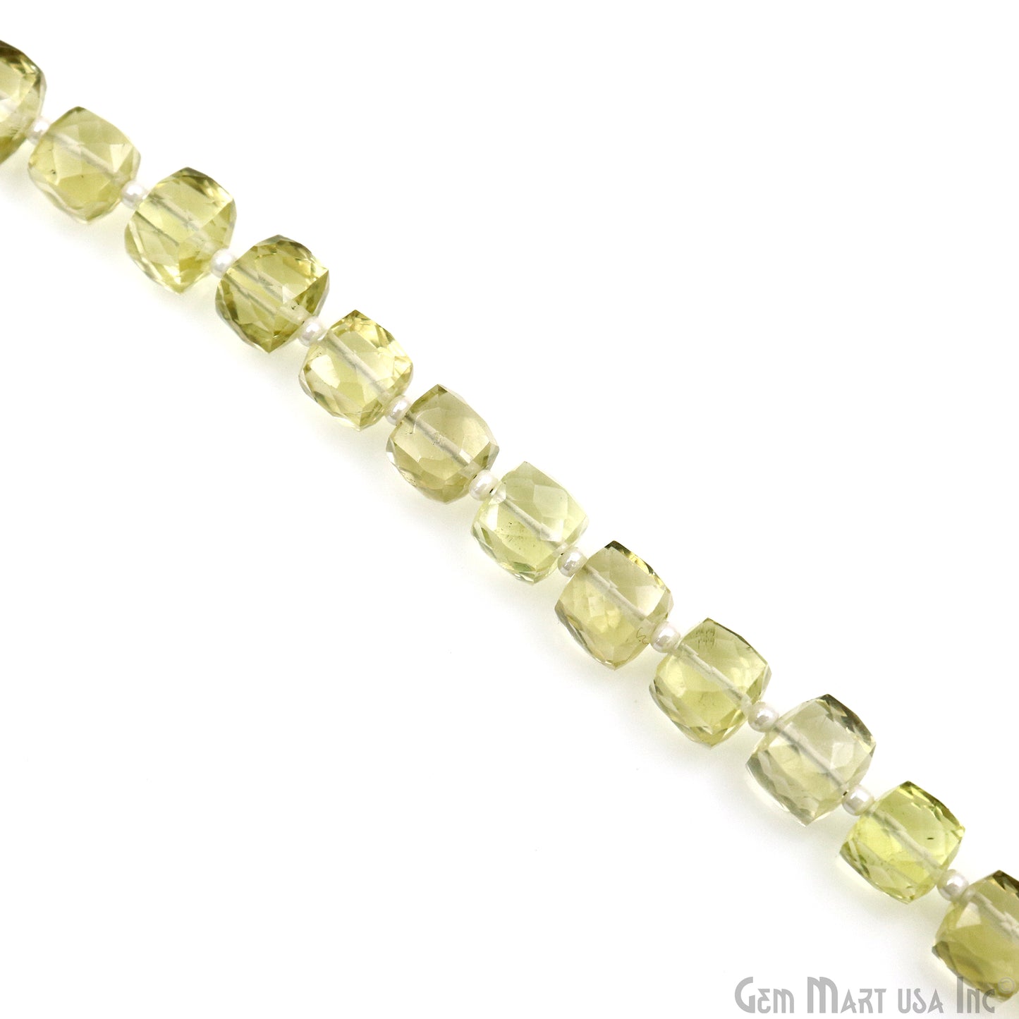 Lemon Topaz Box Beads, 7 Inch Gemstone Strands, Drilled Strung Briolette Beads, Box Shape, 6-7mm