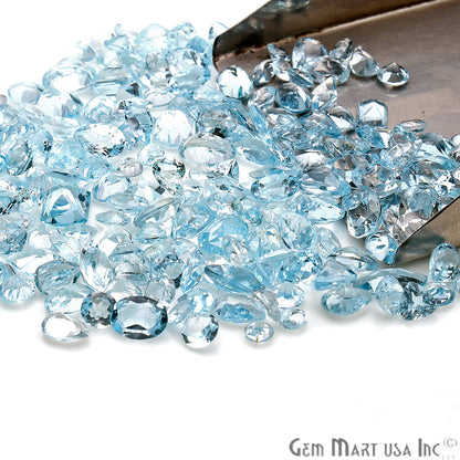 50 Carat Blue Topaz Mix Shape Wholesale Loose Gemstones - GemMartUSA