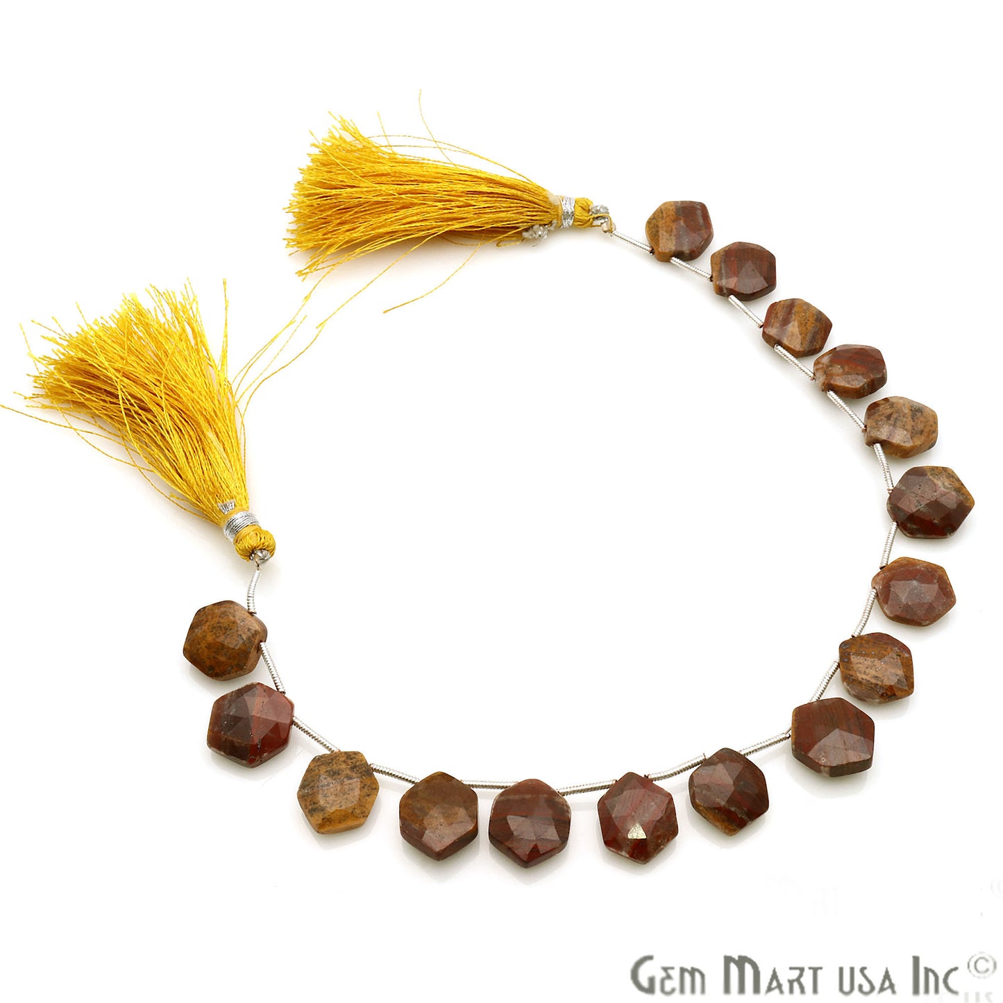 Mookaite Hexagon 15x12mm Crafting Beads Gemstone Briolette Strands 8 Inch - GemmartUSA