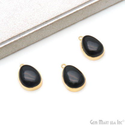 Cabochon Free Form Gold Plated 23x17mm Single Bail Gemstone Connector