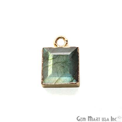 Gold Electroplated Bail 13x10mm Rectangle Shape Gemstone Connector - GemMartUSA
