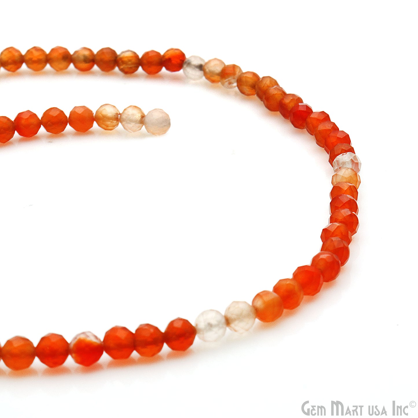 Carnelian Shaded Rondelle Beads, 13 Inch Gemstone Strands, Drilled Strung Nugget Beads, Faceted Round, 4-5mm