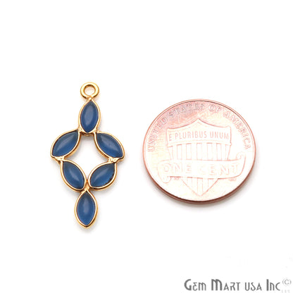 DIY Iolite 25x13mm Gold Plated Chandelier Finding Component - GemMartUSA