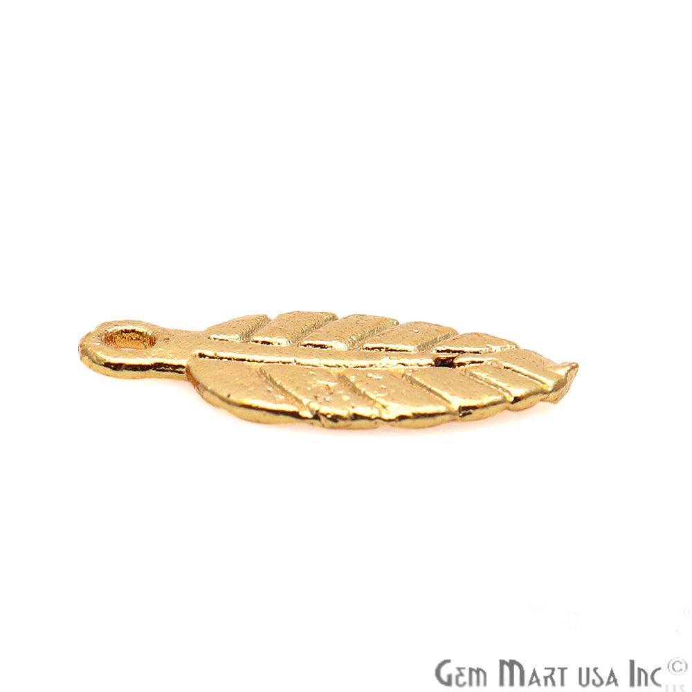5 Pc Lot Leaf Finding, Gold Finding, Filigree Findings, Jewelry Findings, 18x8mm (GP-50064) - GemMartUSA