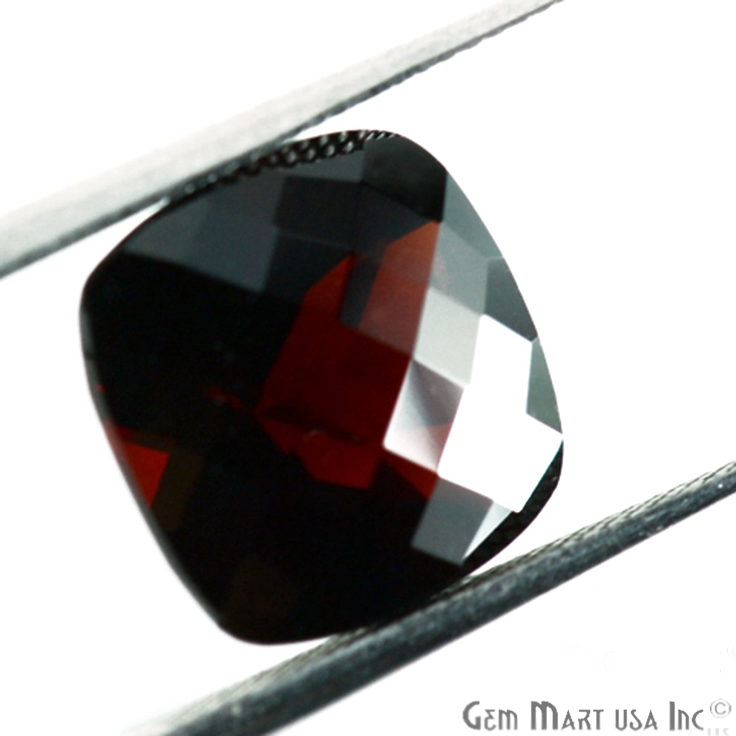 1 Pcs Of Natural Red Garnet Cushion 12mm AA+ Quality, Amazing Luster, Red Garnet (GT-80031) - GemMartUSA