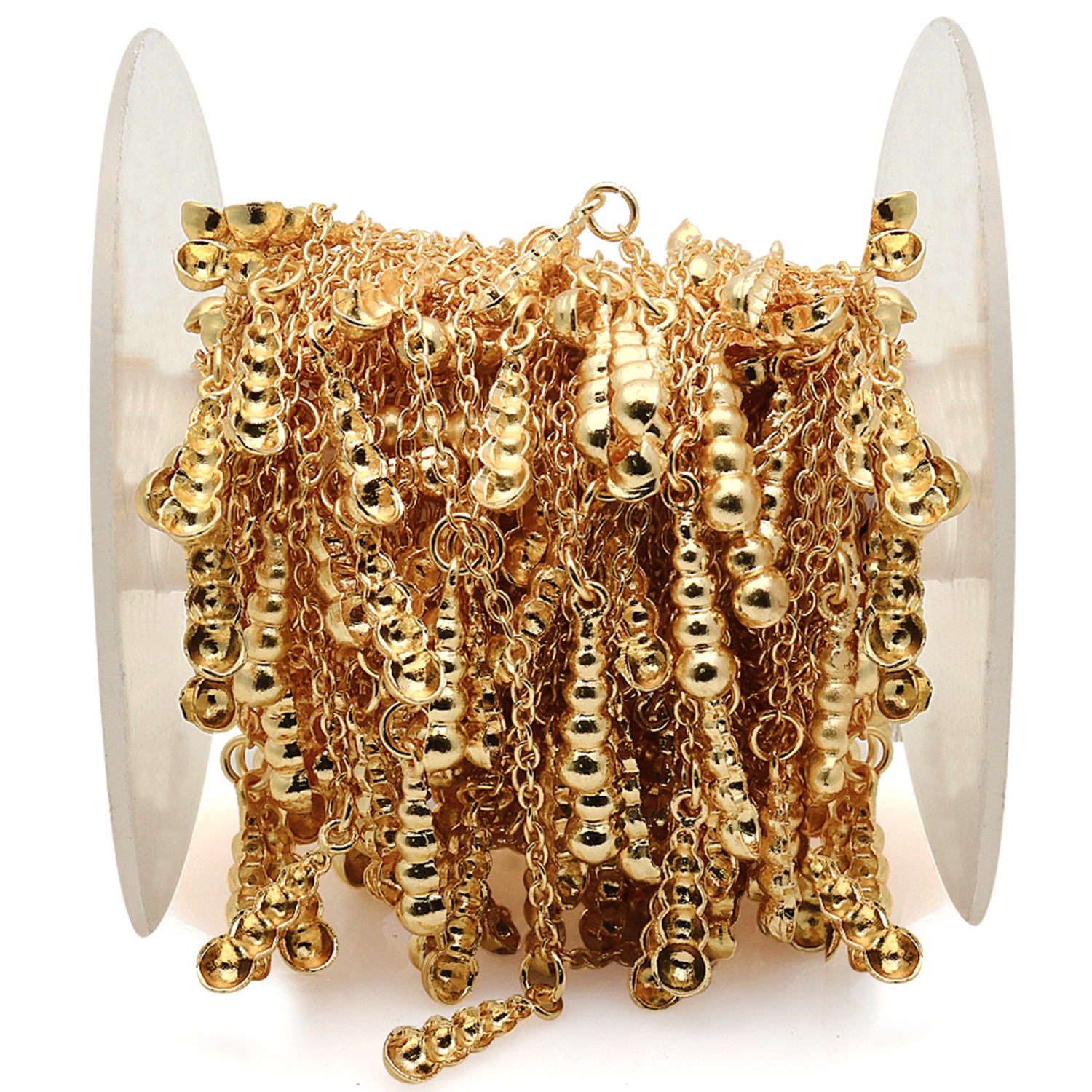 Shell Shape Finding Gold Plated Soldered Station Rosary Chain - GemmartUSA