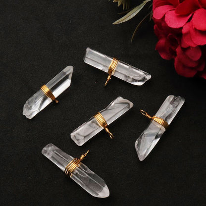 Free Form 30x18mm Gold Wire Wrapped Gemstone Connector
