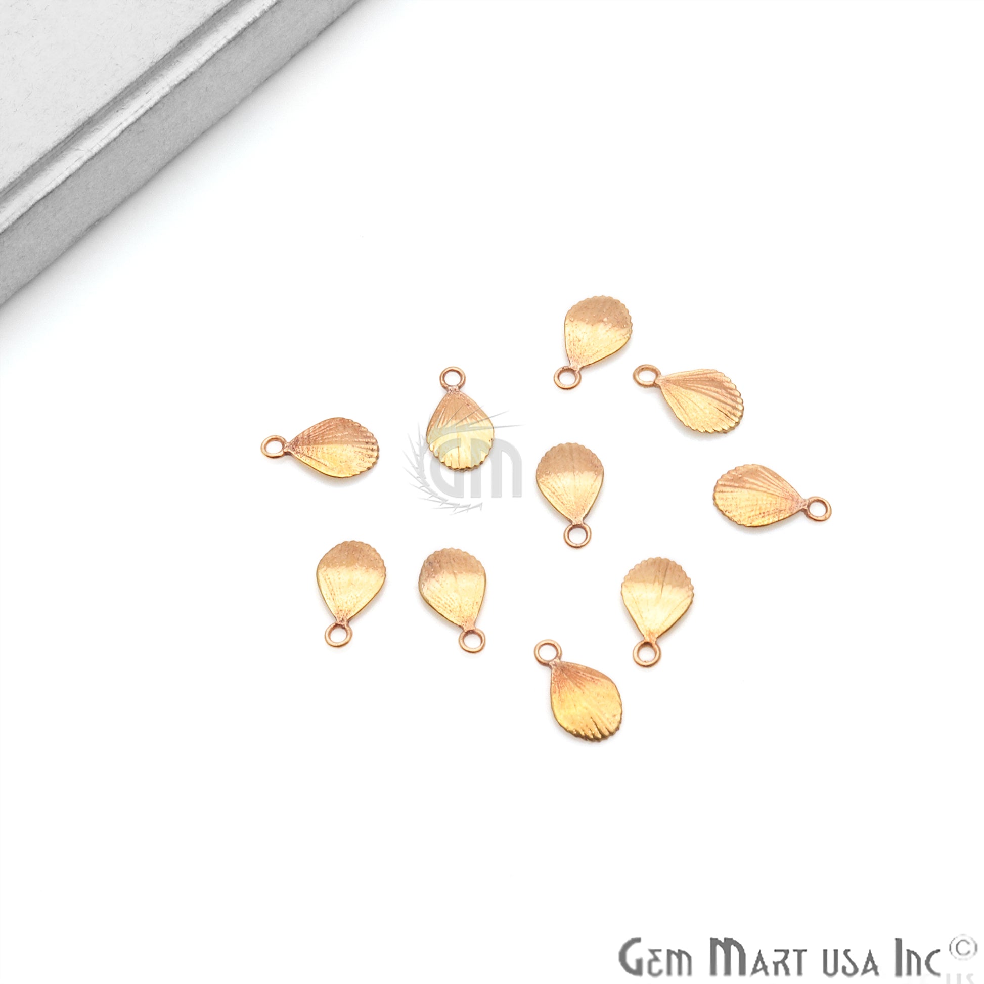 Pears Shape 11x6mm Gold Plated Finding Charm, DIY Jewelry - GemmartUSA