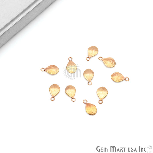 Pears Shape 11x6mm Gold Plated Finding Charm, DIY Jewelry - GemmartUSA