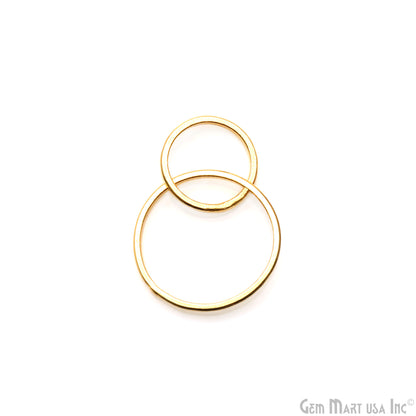 Round Hoop 28x19mm Dangle Gold Plated Earring Finding