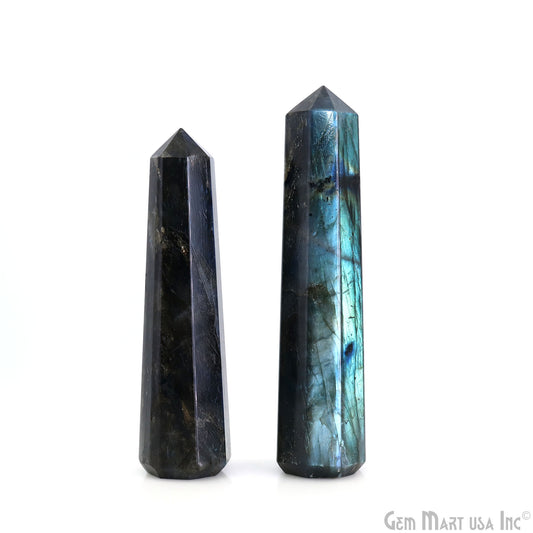 Labradorite Gemstone Jumbo Tower Crystal Tower Obelisk Healing Meditation Gemstones 4-5 Inch